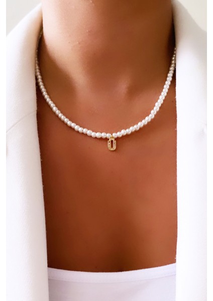 Inci Harf Kolye Ü Harfi