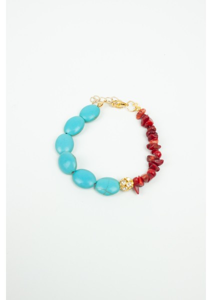 Turkuaz ve Mercan Doğaltaş Bileklik fiyatları