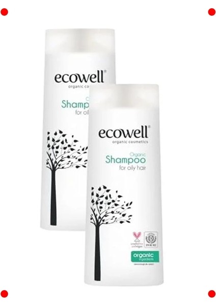 Organik Şampuan Seti - Yağlı Saçlar Için 2 x 300 ml