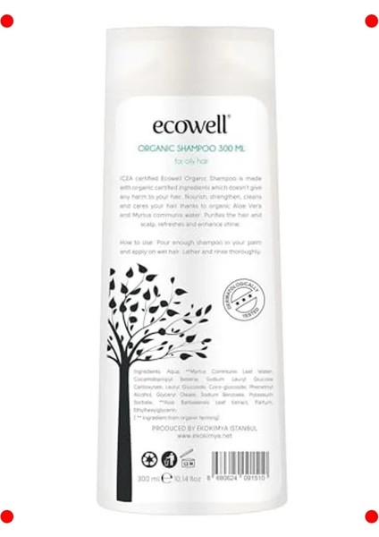Organik Şampuan Seti - Yağlı Saçlar Için 2 x 300 ml fırsatları