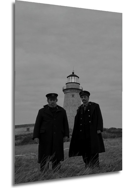 Deniz Feneri Baskını Iki Adam Siyah Beyaz Sanat Tablosu Dikdörtgen Tablo fırsatları