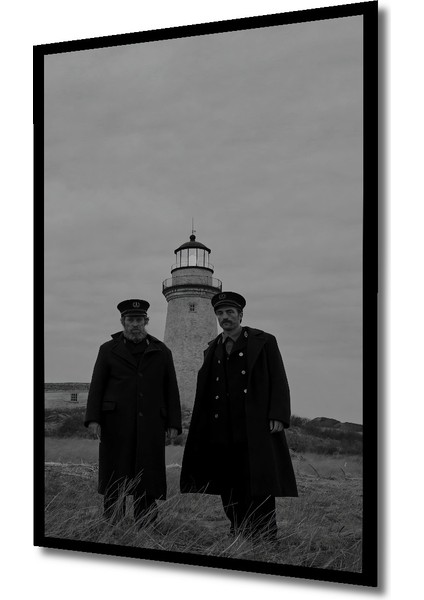 Deniz Feneri Baskını Iki Adam Siyah Beyaz Sanat Tablosu Dikdörtgen Tablo indirimleri