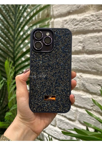 iPhone (15 Pro) Uyumlu Lüks Taşlı Kılıf