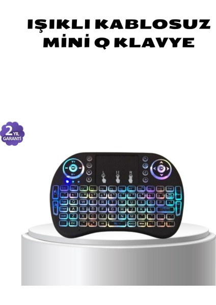 Mtxdpn Işıklı Q Klavye – Entegre Touchpad, Ergonomik Tasarım ve Türkçe Karakter Desteği