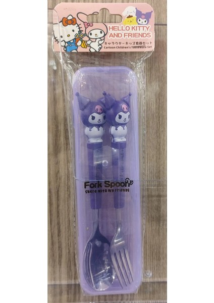 Kuromi Figürlü Çatal Kaşık Seti