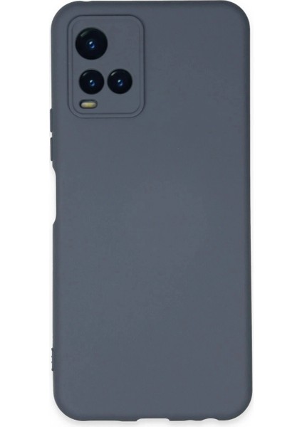 Vivo Y21S Kılıf Nano Içi Kadife Silikon - Gri (K95)