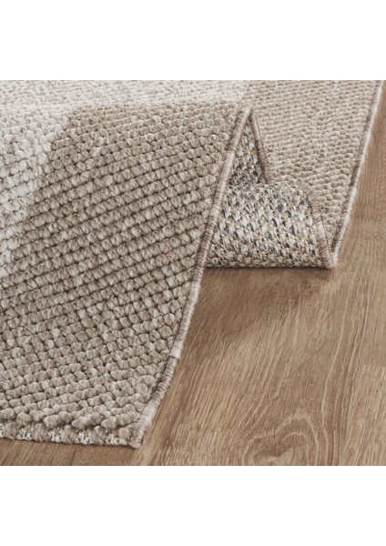 7/24 Iskandinav Premium Arona Bej Salon Mutfak Halısı Yolluk