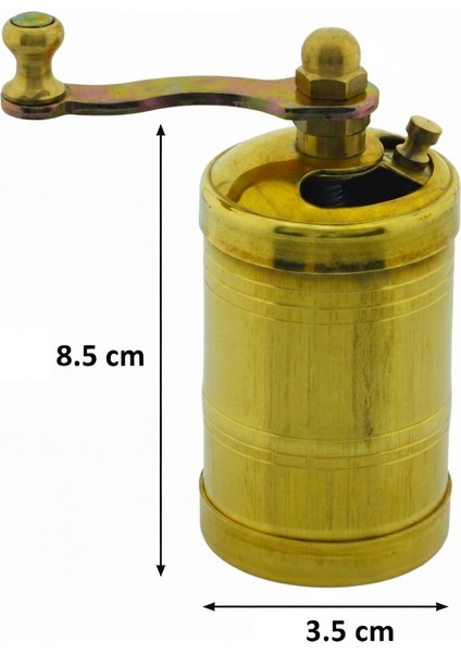 Pirinç El Yapımı Kahve Karabiber Değirmeni Öğütücü (3,5cmx8,5cm) fiyatları