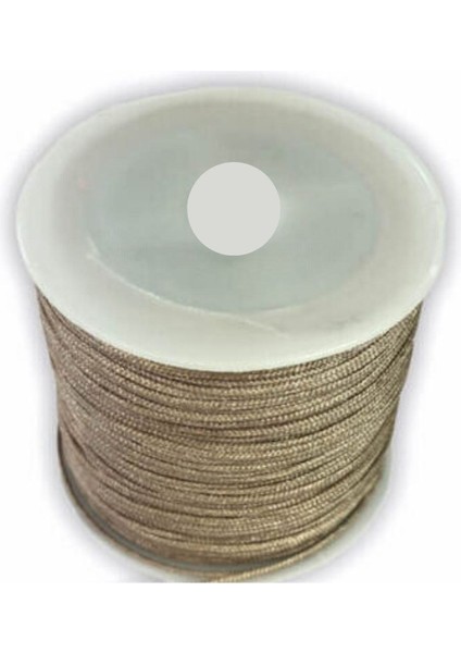 Paraşüt Ipi, Bileklik-Kolye Örgü Ipi 1 mm 50 Metre Vizon