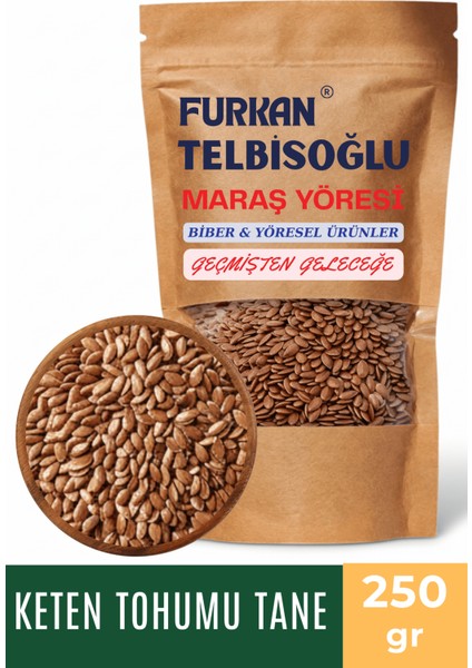 Keten Tohumu Tane - ( Elenmiş, Katkısız ) 250GR