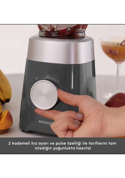 Smoothie Blender Ile Sosları, Bebek Mamalarını ve Pürelerini De Hızlı 1000 W Güç, 1,5 L Cam Hazne, Buz Kırma Özelliği fırsatları