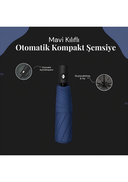Kılıflı Otomatik Kompakt Şemsiye