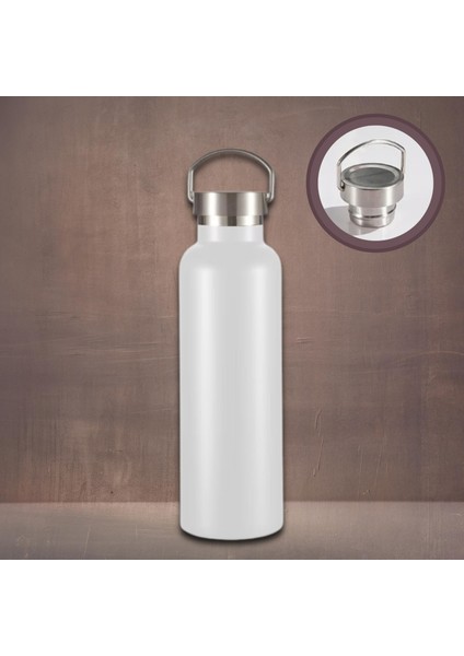 750 ml Paslanmaz Çelik Tutacaklı Termos Matara -Vakumlu Sızdırmaz