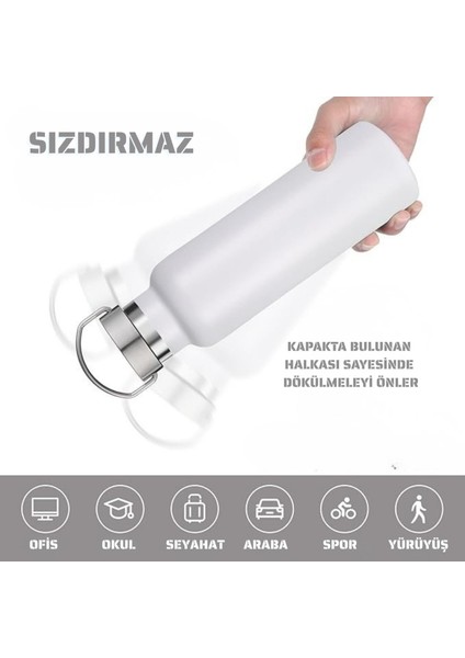 750 ml Paslanmaz Çelik Tutacaklı Termos Matara -Vakumlu Sızdırmaz fırsatları