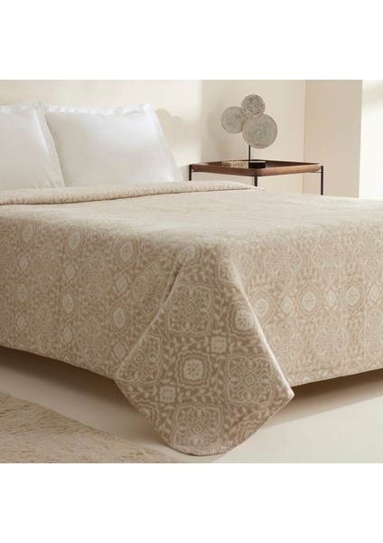 Ansel Çift Kişilik Akrilik Battaniye Açık Kahve fırsatları