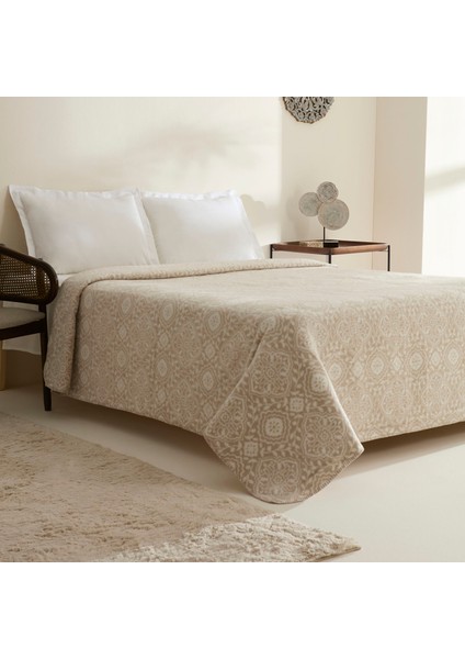 Ansel Çift Kişilik Akrilik Battaniye Açık Kahve indirimleri