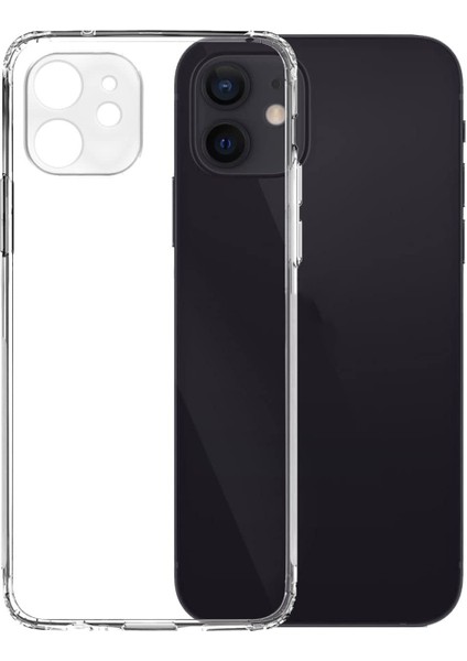 Apple iPhone 11 ile Uyumlu Kapak Kamera Korumalı Şarj Yeri Tıpalı Şeffaf Silikon Kılıf