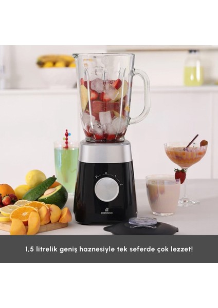 Smotie Blender 1000 W Güç, 1,5 L Cam Hazne Buzlu Içecekler Ya Da Soğuk Karışımlar Paslanmaz Çelik Bıçaklar ve 2 Kademeli Hız modelleri