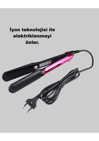 Buğz Profesyonel Iyon Teknolojili Saç Düzleştirici – 220°C Hızlı Isınma ve LED Ekranlı Tasarım fırsatları