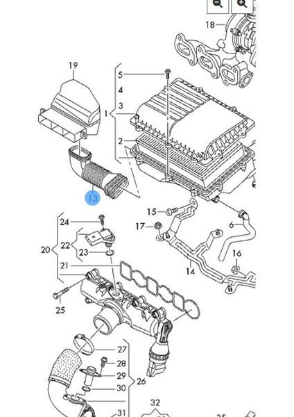 Seat Ibiza 6j 1.4 Tdi Cusb Hava Emiş Borusu Orijinal fırsatları