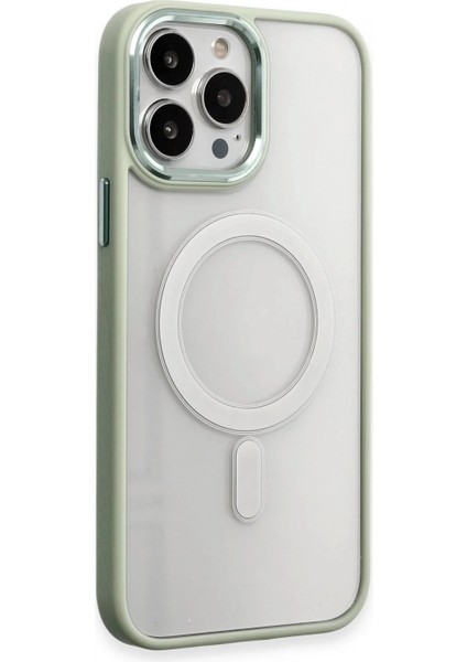 iPhone 15 Pro Kılıf Room Magneticsafe Silikon - Su Yeşili (K95)