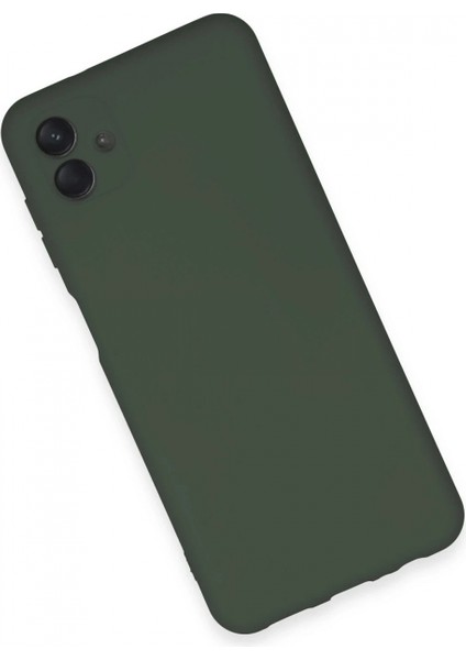 Samsung Galaxy A04E Kılıf Nano Içi Kadife Silikon - Koyu Yeşil (K95) modelleri