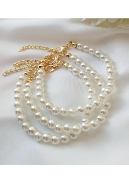 3 Adet Incı Bıleklık Gold Detaylı