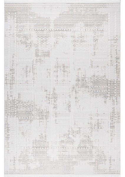 Almira D163E Krem Akrilik Salon Oturma Yatak Odası Halısı