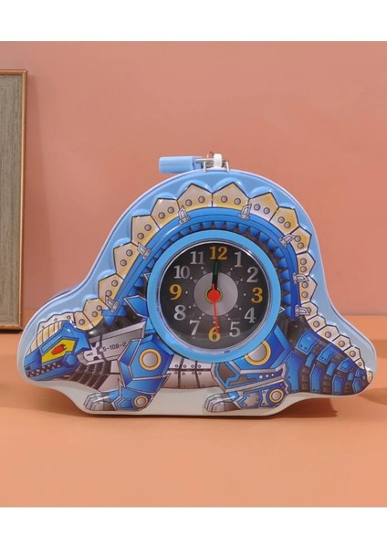 Kilitli, Metal, Saatli, Dinozor Figürlü Kumbara