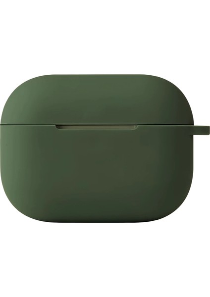 Happycase Airpods Pro 3 Yumuşak Silikon Kulaklık Kılıfı - Koyu Yeşil