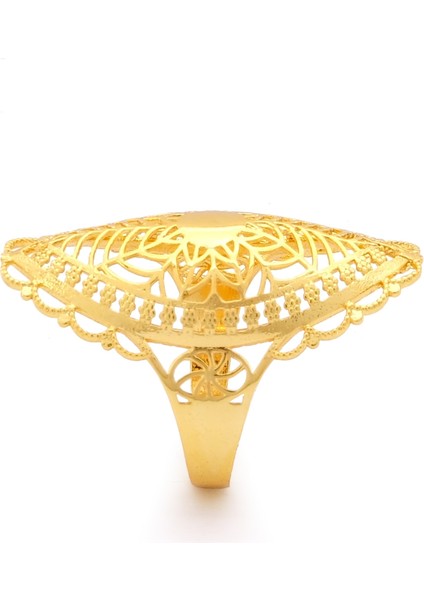 Çelik Yüzük Kadın Altın Kaplama Hint Model YZK-508 fiyatları