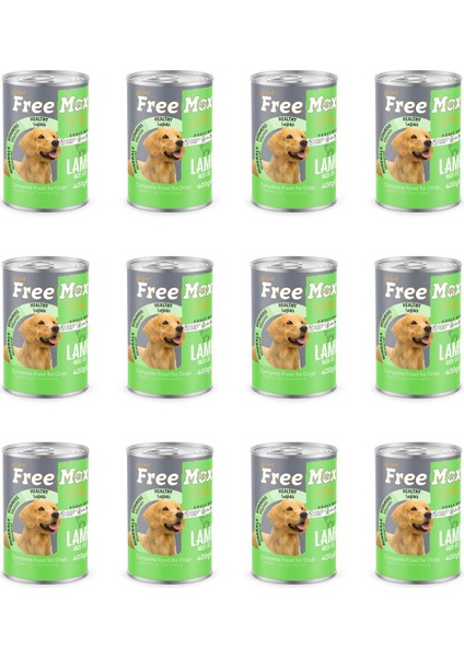 Plus Kuzu Etli Yetişkin Köpek Konservesi 12 Adet 400 Gr