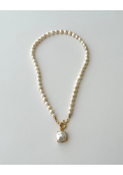 Aren Şık Tasarım Hakiki Inci Kolye ve Barok İnci Kolye Ucu