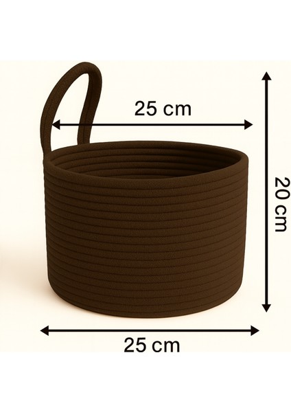 Asep Askılı Halat El Dokuma Banyo Sepeti 25X20CM Duvara Asılabilir Çok Amaçlı Düzenleyici ve Saklama