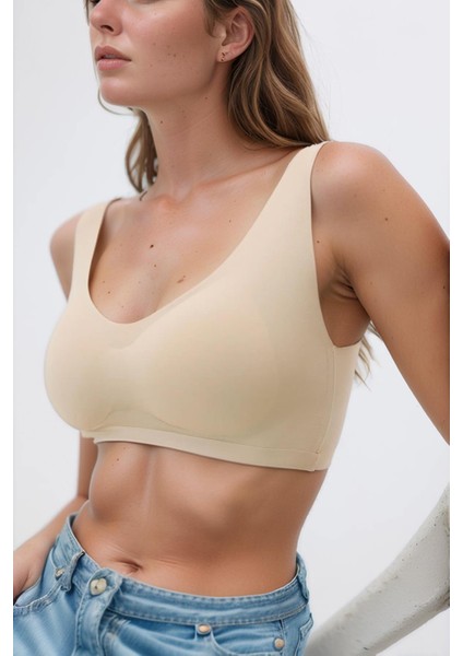 Lazer Kesim Dikişsiz Sütyen Çıkarılabilir Ped Haya modelleri