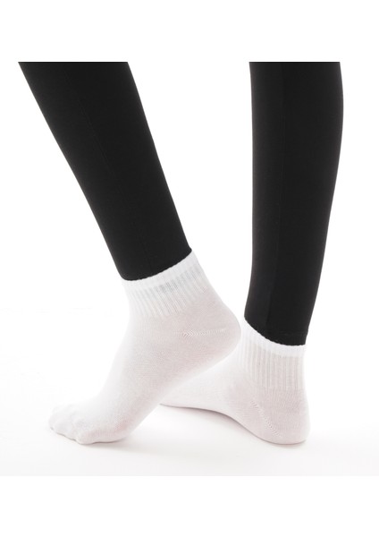 3'lü Bileği Fitilli Sade Ekru Kadın Çorap modelleri
