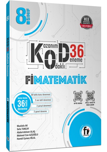 8.sınıf Kod 36 Deneme Matematik (Güncel Müfredat) modelleri