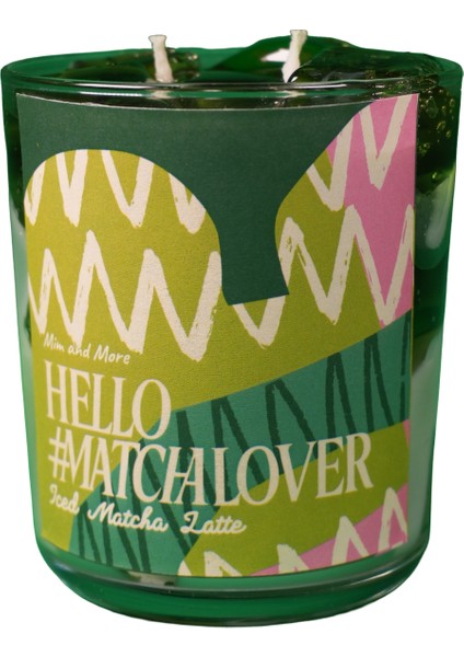 Iced Matcha Latte Mum | Doğal Soya Balmumu Jel Mum – Çevre Dostu Dekoratif Mum 250G