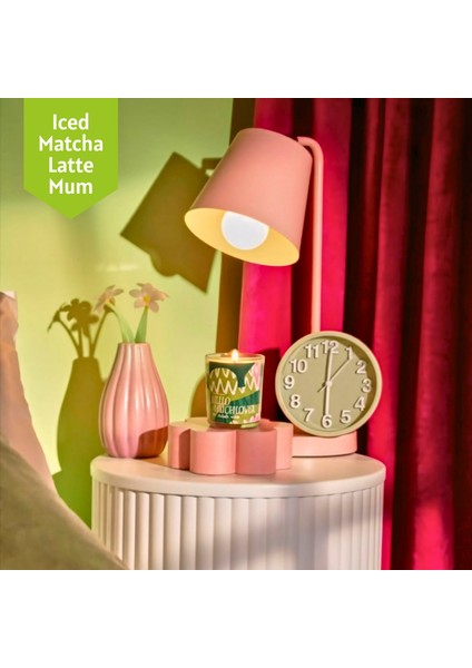 Iced Matcha Latte Mum | Doğal Soya Balmumu Jel Mum – Çevre Dostu Dekoratif Mum 250G indirimleri