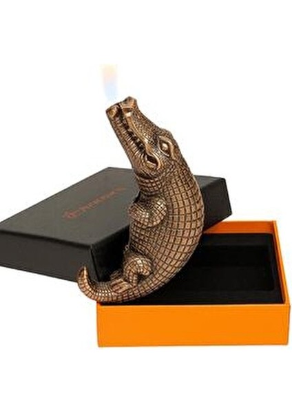 Timsah Figürlü Retro Çakmak Metal Koleksiyonluk Benzinli Çakmak modelleri