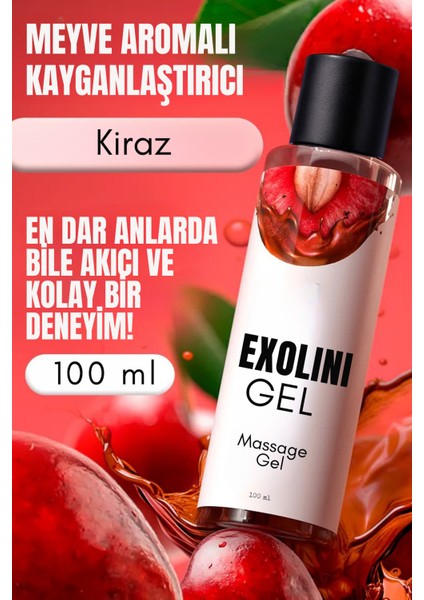 Kiraz Aromalı Su Bazlı Jel 100 ml | Özel Anlar Için Yumuşak Dokunuş, Sürtünmesiz Deneyim