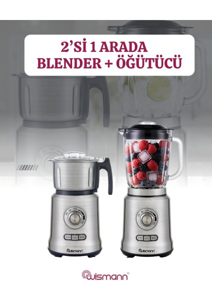 Smart Chef 2'si 1 Arada Power Mix WS10500 Smoothie + Öğütücü Seti