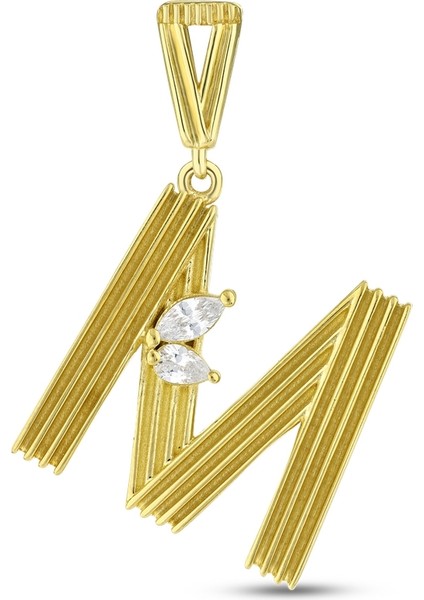 Altın M Harf Kolye Ucu - 14K fiyatları