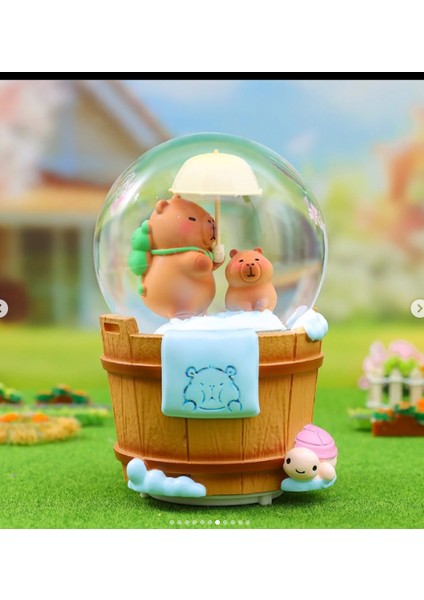 Sevimli Kapibara Büyük Boy Püskürtmeli Müzikli Işıklı Kar Küresi fiyatları