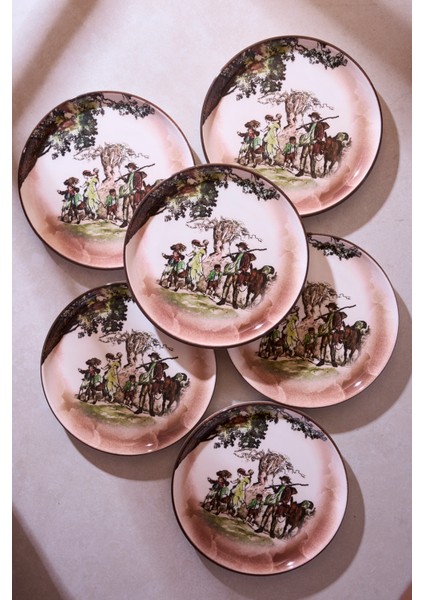 Old English the Farmers 6 Kişilik Pasta Takımı 21 cm