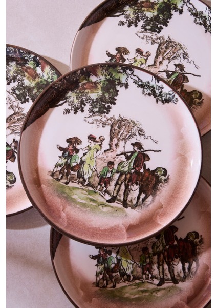 Old English the Farmers 6 Kişilik Pasta Takımı 21 cm modelleri