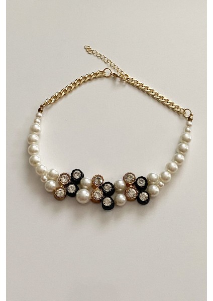 Taş Detay Inci Choker Kolye modelleri
