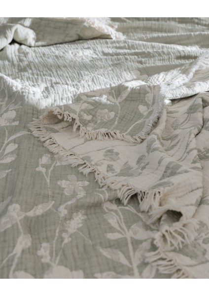 Fabrice Çift Kişilik %100 Pamuk Yatak Örtüsü - Gri