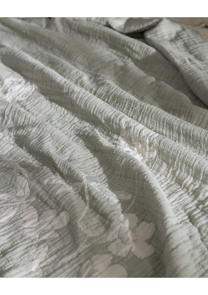 Fabrice Çift Kişilik %100 Pamuk Yatak Örtüsü - Gri