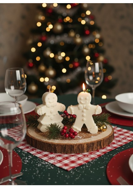 Gingerbread 2'li Beyaz Soya Mum fiyatları